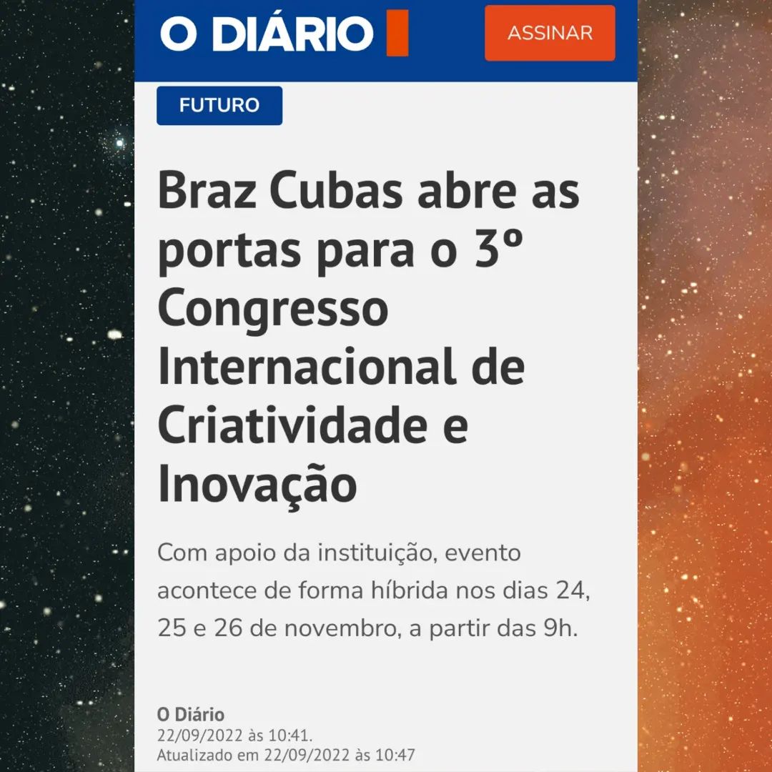 criabrasilis's tweet photo. Mídia local divulgando nosso 3o.CICI:
https://t.co/AElrBkKDs0
👋 Corre para o site e já se inscreve. 👋
🌿 Link esta na Bio (árvore de links) 🌿
#VemProCici #BoraProCICI #Criabrasilis #3cici #cici #recriai #criatividade #inovação #invenção
@criabrasilis @odiariodemogi https://t.co/DhwHlY3PlS