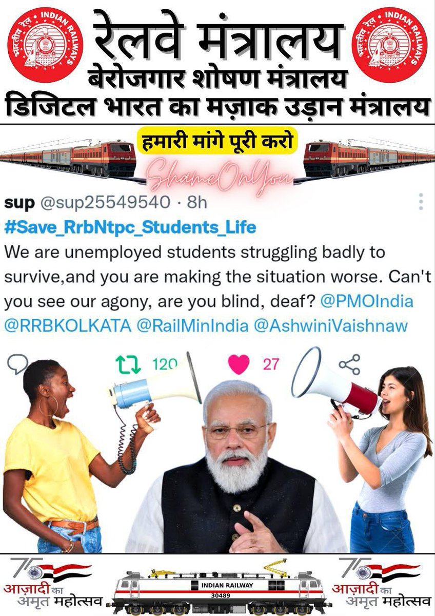 AkshayP72622852's tweet photo. #Save_RrbNtpc_Students_Life #Level5_result_declare
CGL 2020 FORM FILLED IN 2021 - RESULT CLEARED
MTS 2020 FORM FILLED IN 2021- RESULT CLEARED
IBPS 2020 - RESULT CLEARED
OUR RAILWAY - FORM FILLED IN 2019 - RESULT WILL BE CLEARED IN 202_ ? https://t.co/HH1PpTVqgN