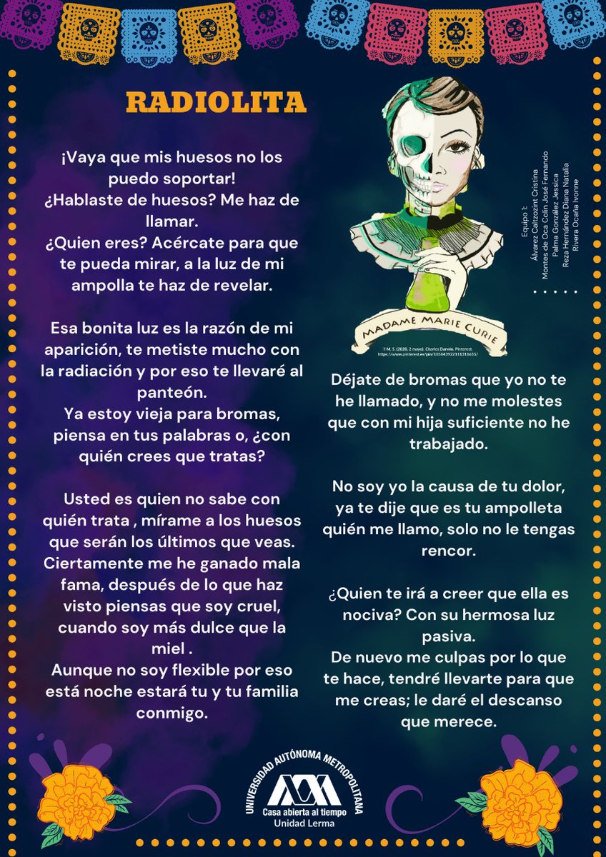 ale_mirandac's tweet photo. Calaveritas hechas por alumnos de la @UAM_Lerma Quedaron muy bonitas! (Parte 1) #UAM #Calaveritas #Díademuertos https://t.co/9WNyymucLi