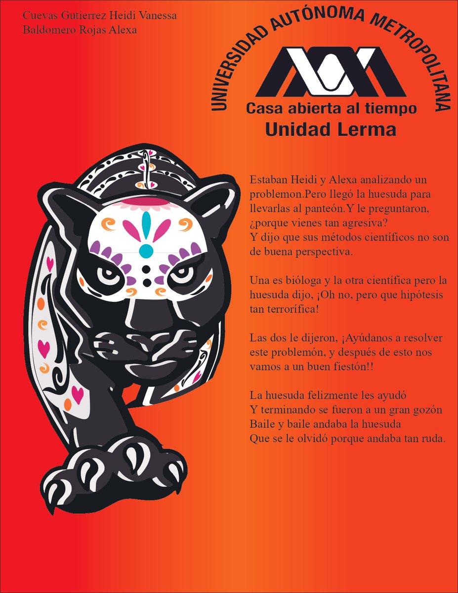 ale_mirandac's tweet photo. Calaveritas hechas por alumnos de la @UAM_Lerma Quedaron muy bonitas! (Parte 1) #UAM #Calaveritas #Díademuertos https://t.co/9WNyymucLi