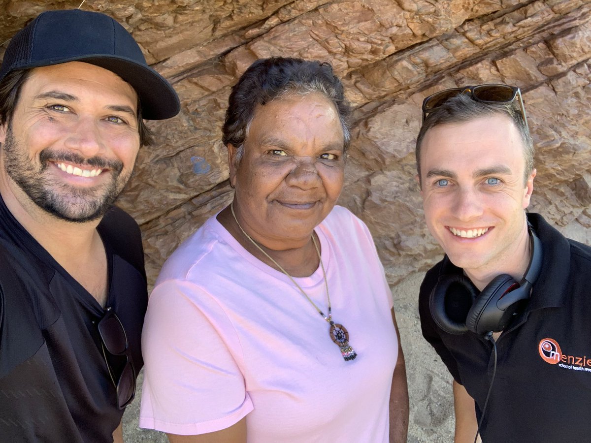drmatthare's tweet photo. So great to film the Warlpiri narration for our #diabetes in #pregnancy videos with the amazing Theresa Ross! @MenziesResearch @diabpartnership https://t.co/aAm1Skem1m