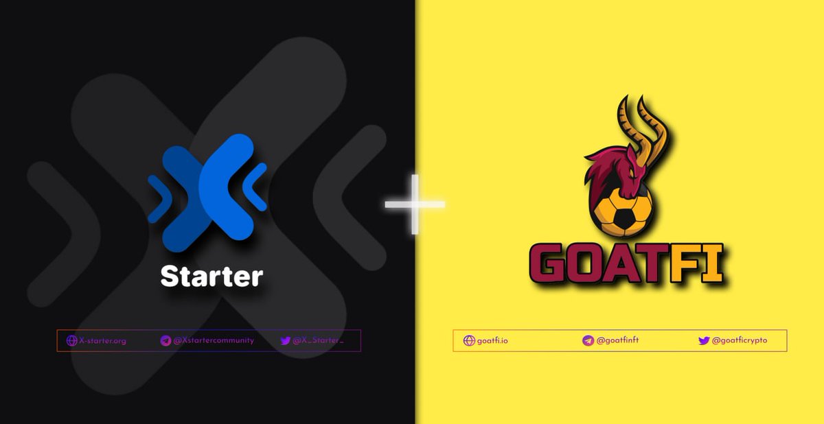 GoatFiCrypto's tweet photo. 🏆PARTNERSHIP ANNOUNCEMENT🏆

We're thrilled to announce the partnership with 
@X_Starter_ - a cutting-edge #launchpad  platform

🎁Giveaway In 24h

$50 BUSD for 5 lucky winners

Enter:
1️⃣ Like, FL, and Rt this post 
2️⃣ Comment and tag 3 friends
3️⃣ Join https://t.co/U6eRvfvqdP https://t.co/ZB4P9UCrqM