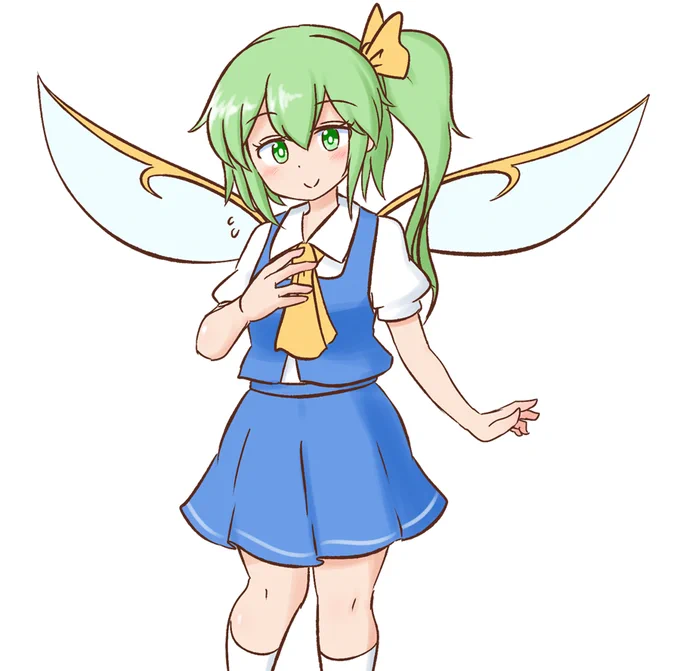 ゲーム内スキン用に描きました チルノのスキン 代打大妖精 