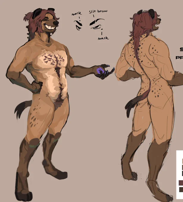more reference sheet progress.... having fun doing the rendering on the musculature 