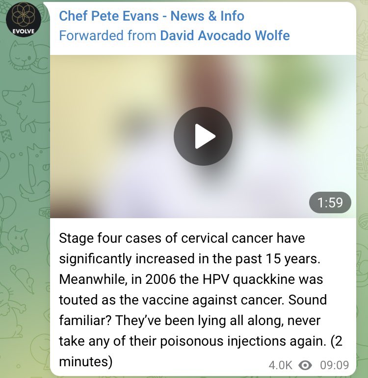 Hi @booktopia your financial partner Pete Evans would prefer women to die from cervical cancer (which has massively reduced since the HPV vaccine) instead of being vaccinated against its cause. You are the only retailer left that bankrolls this. @peteevansnot @petesscience