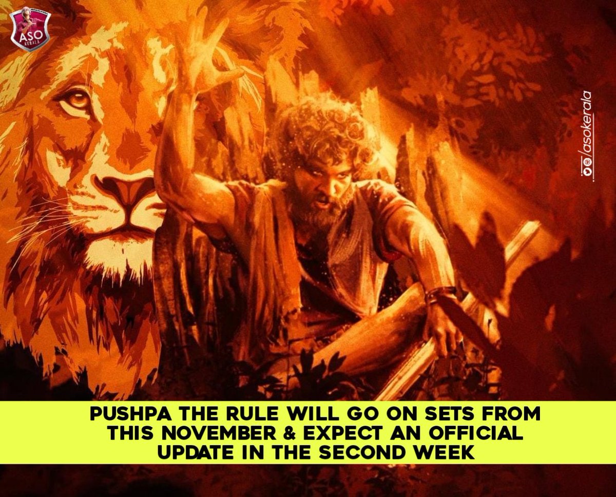 AAFANDOMINDIA's tweet photo. PushpAA Raj Rampage Begins from 13th November!!! 🎬💥🤙

| #PushpaTheRule | @alluarjun | https://t.co/ZNZEx6tlRr