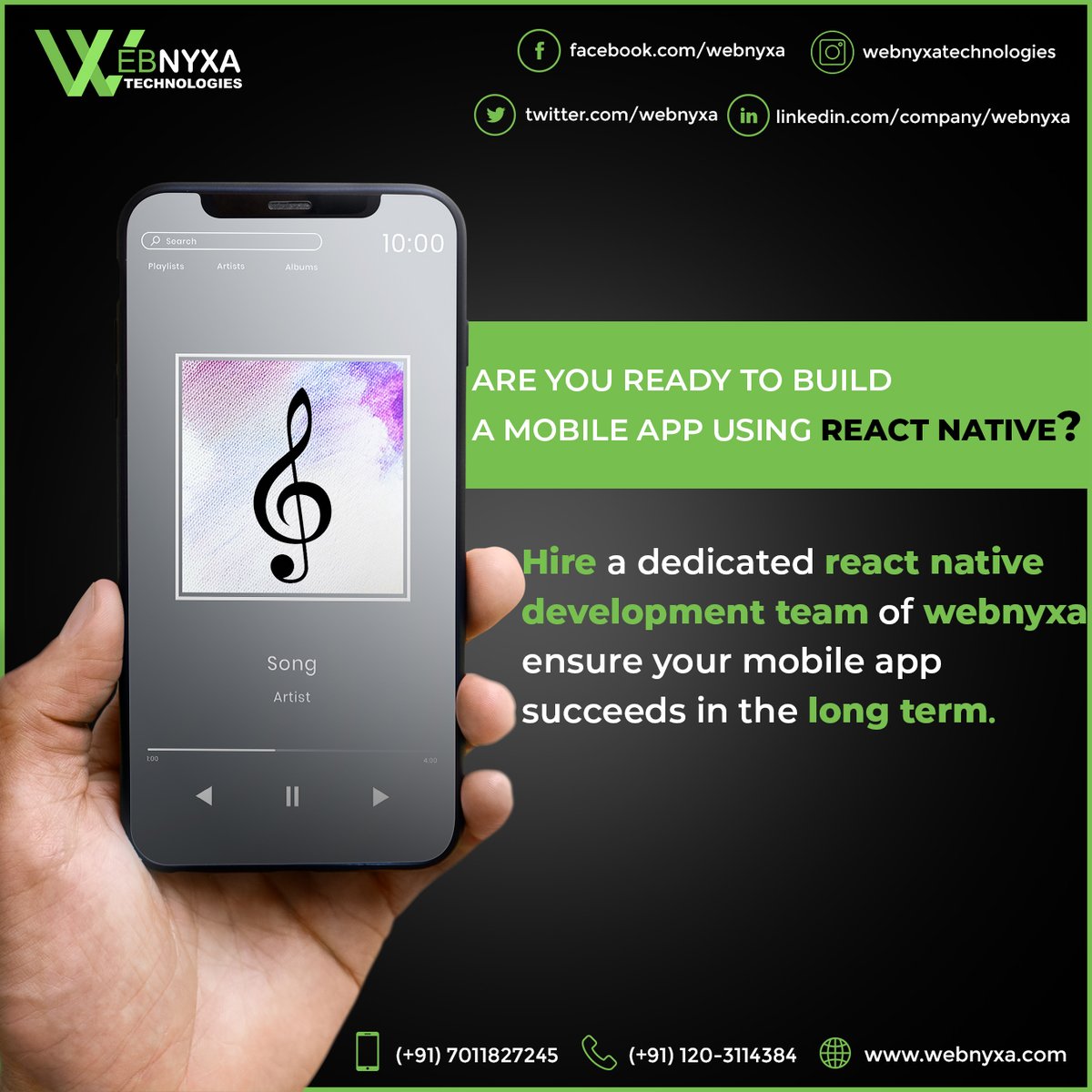 webnyxa's tweet photo. Get your app built with highly skilled and experienced developers of React Native for smooth, hassle-free experience and a unique UI with ensured 100% Quality Assurance, on-time delivery and support and maintenance 24x7!

#webnyxa #reactnative #reactnativedeveloper #javascript https://t.co/INcOJqWYK6