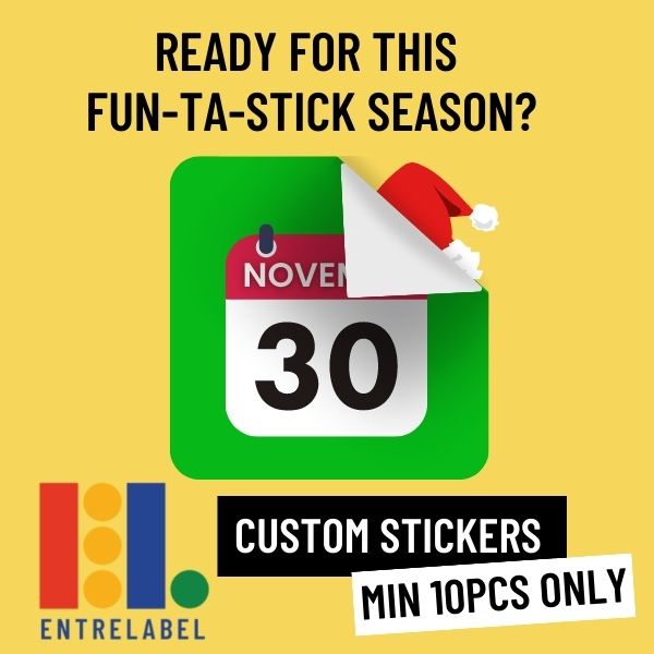 EntreLabel's tweet image. We can hear the jingle bells ringing. Stick with us through this exciting season. Time to #MakeYourMark

Order Online: entrelabel.com

#entrelabel #stickers #customstickers #branding #christmas