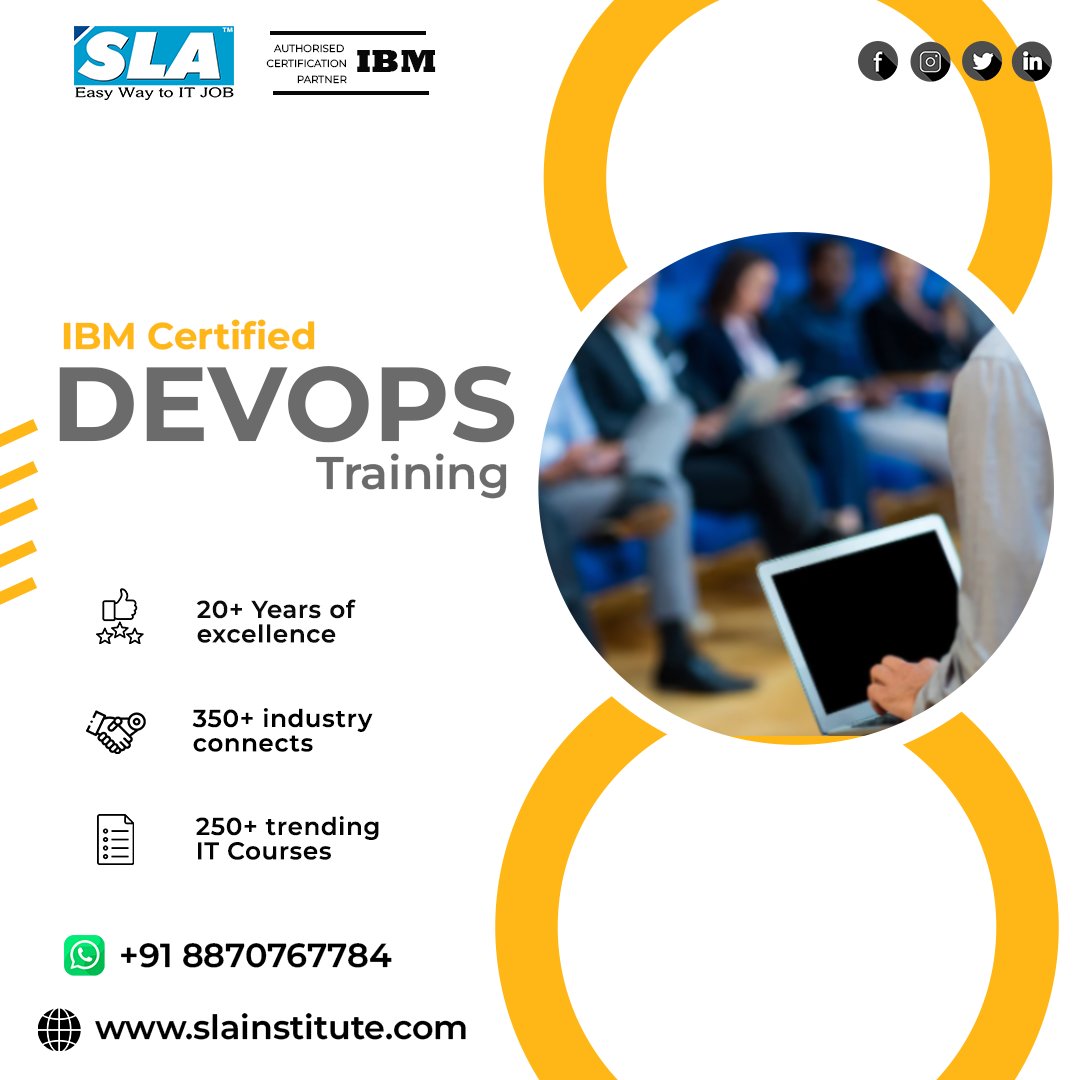 Slainstitute's tweet photo. IBM-authorized DevOps training in Chennai, along with placement support, is available from SLA institute.
๐: https://t.co/SPpeScvVYt
๐: +918870767784
#Cloud #DevOps #Devopscourse #Devopstraining #slainstitute #sla #trainingcourses #courses #institute #onlineclasses https://t.co/9mGTc2DlYH