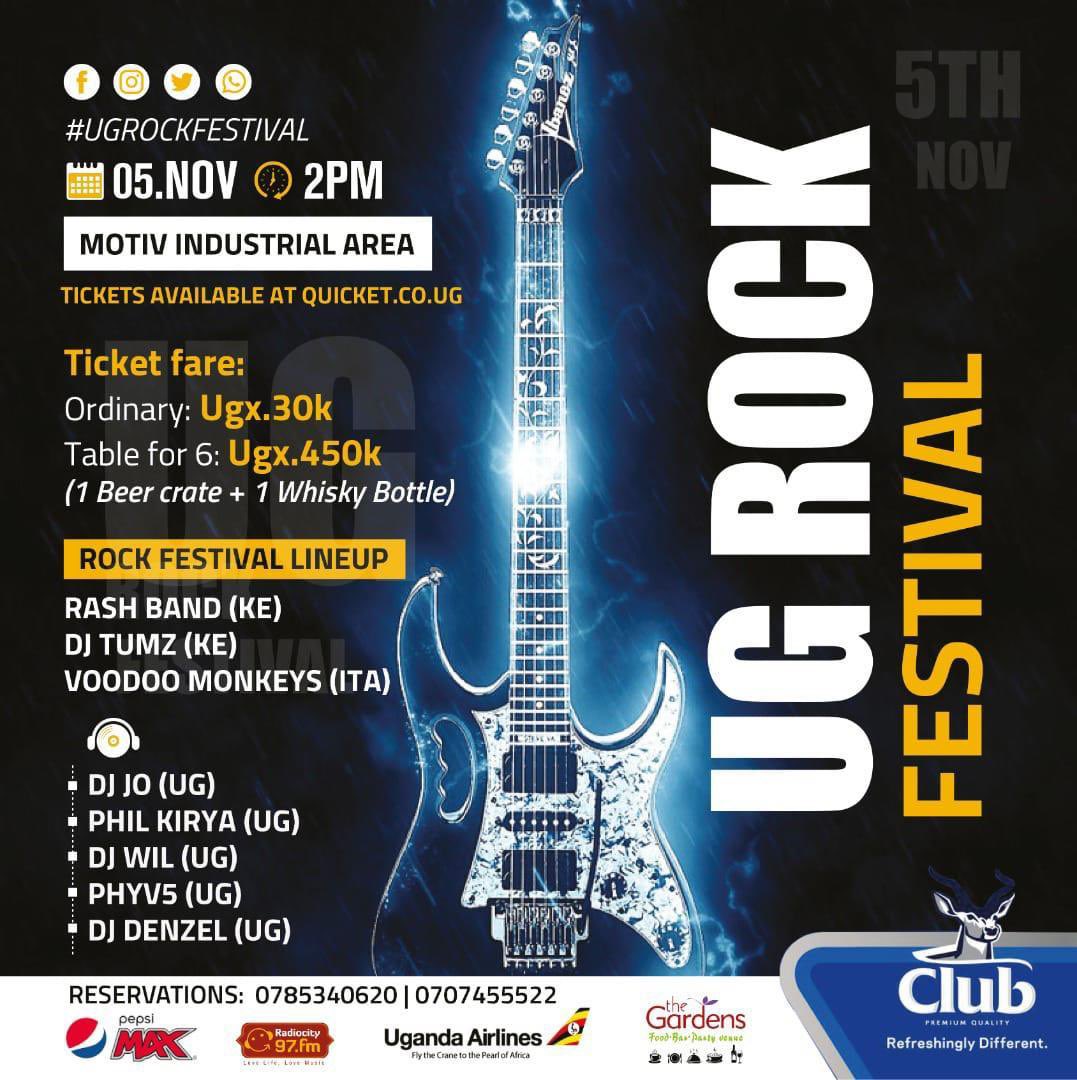 #UGRockFestival tickets are ONLY being sold via @QuicketUG Purchase one or two via this link:quicket.co.ug/events/194812-… & Come to Motiv this Saturday early enough (performances start at 2pm) #UnleashYourBeat