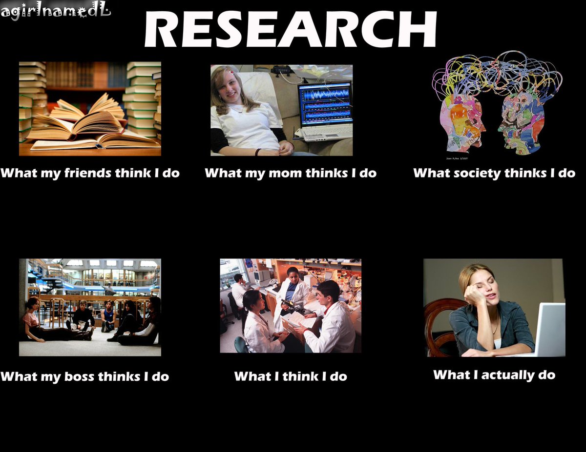 Research in a nutshell😂

P.S. Pic is not mine. Credits to the original content creator(s) whomever they may be.