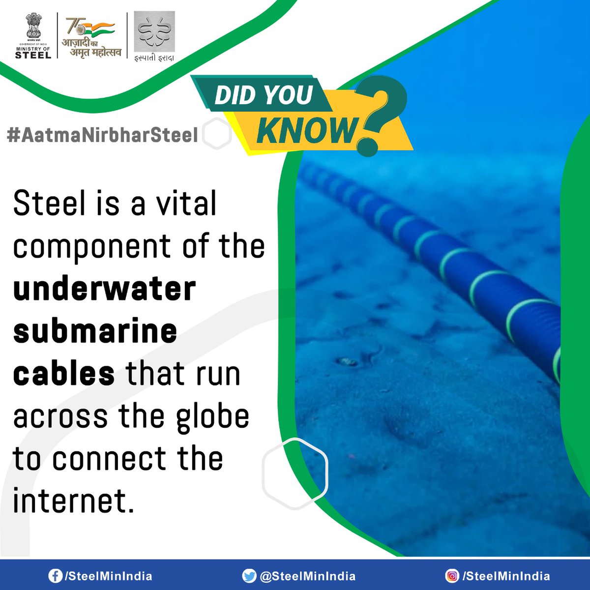 Let’s check your knowledge about steel. #DidYouKnow #ispatigyan #AatmaNirbharSteel @JM_Scindia @Officejmscindia @fskulaste @AmritMahotsav