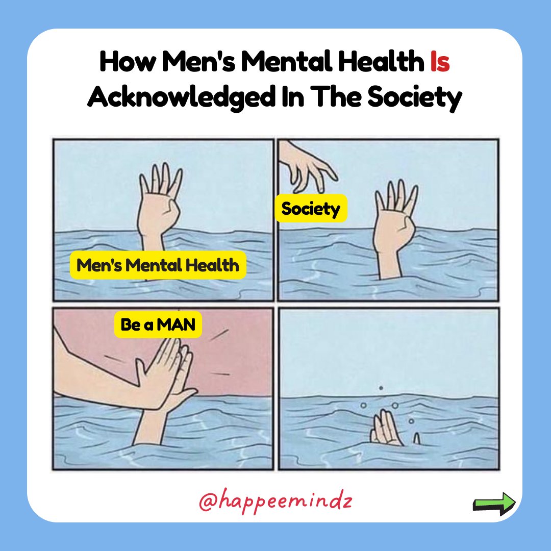 HappeeMindz's tweet photo. ✨STOP SAYING ALL THIS TO MEN✨

"Boys don't cry"

"Keep it to yourself"

"Show strength"

"Stop showing emotions"

"Crying means you are weak"

"Man up"

"Be a man"

Let's encourage men to speak up and speak out about their emotions!

#mentalhealth https://t.co/gukXpycQQ6
