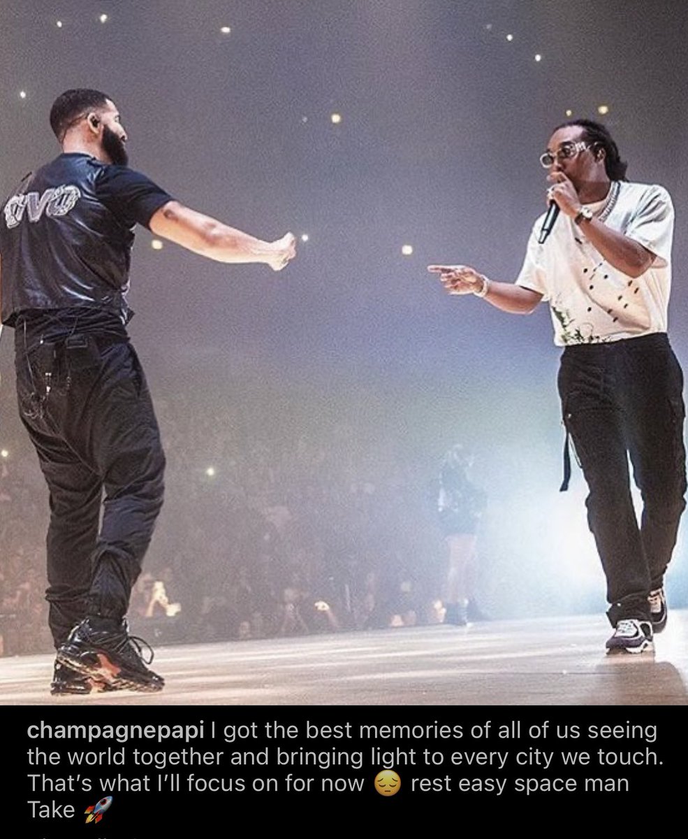 backdoorhiphopx's tweet photo. Drake shares his thoughts on Takeoff 💔🕊️ https://t.co/qOJqIUYlMy