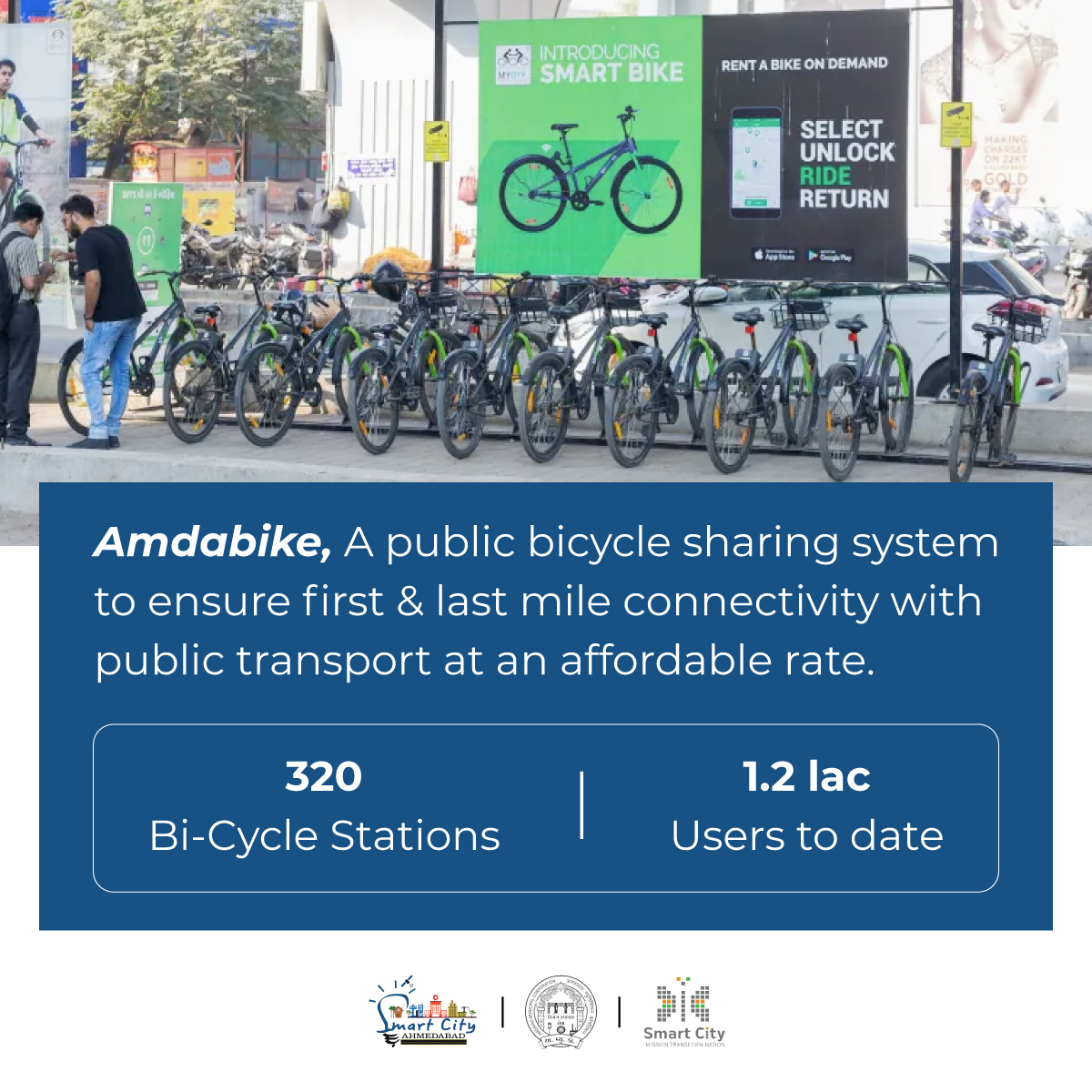 SmartCityAhd's tweet photo. #SmartBike is the new dawn in transportation innovation.
#Amdabike is an Eco-friendly & economical step towards reducing carbon footprint and fighting fuel price hikes.
Book your Amdabike now >> https://t.co/qktqI8hPZC
#SmartCitiesMission #Ahmedabad #SmartCityAhmedabad https://t.co/tj4qCRJJTT