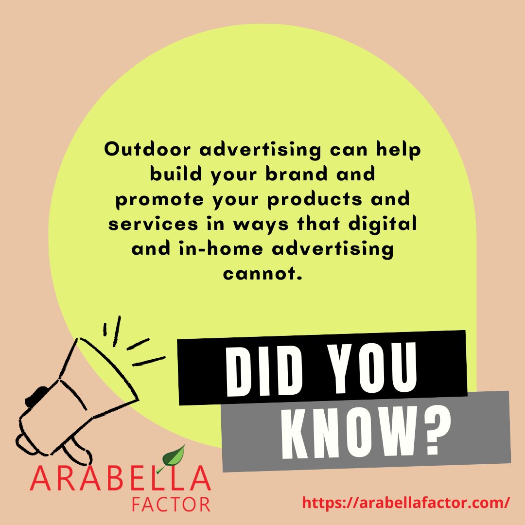 atabella_factor's tweet photo. 📌Outdoor advertising has various types with typical characteristics such as
Diversity: Advertising media varies widely in the format, location, material used in advertising production, image transmission technology and many other features.

@arabella_factor https://t.co/L5mWuCMdLl