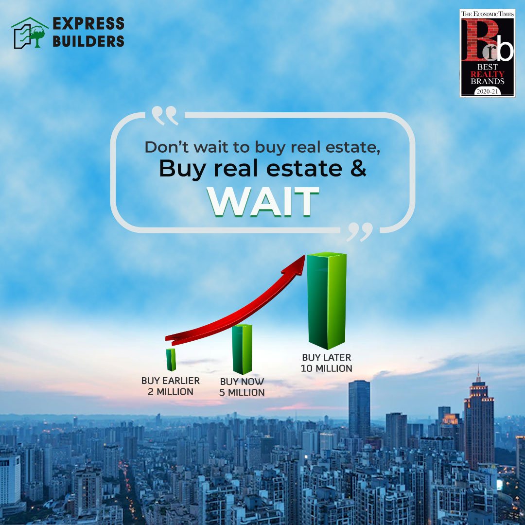 ExpressBuildrs's tweet photo. Don’t wait to buy real estate, Buy real estate and wait.

#Property #Home #RealEstate #Apartment #LuxuryHomes #LuxuryProperty #investment #Invest #ExpressGroup #ExpressBuilders https://t.co/Qfo8vggQvX