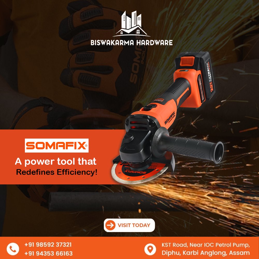 Make your cuts smooth and sleek!

Get this multi-functional power tool from @biswakarma_hardware.

📞Call us at +91 9859237321
📍Diphu, Karbi Anglong, Assam.
.
.
.
.
.
.
.
#somafixgrinder #tool #silksmoothcuts #smoothcuts #tools #electric #powertools  #somafixtools #somafixbrand