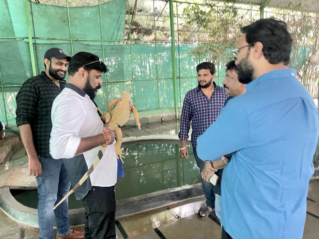 An IGUANA in Chikoti Praveen’s hands ..He treats it like his own baby 🙏
