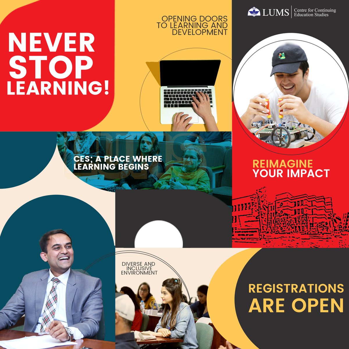 CES_LUMS's tweet photo. Registrations for the December and January online and in-person short courses -are now open!
Learn a new skill, expand your knowledge or excel in your career along with an engaging and flexible learning experience.
https://t.co/jhgWxXqqWN
#lums #ceslums https://t.co/MPExedZl2h