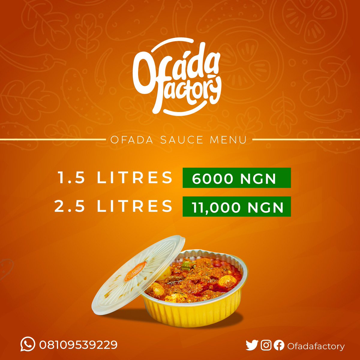 Ofadafactory's tweet photo. We welcome you to a new dispensation with our price change. 

We make the best ofada sauce in the country. https://t.co/3oIdz06b8D