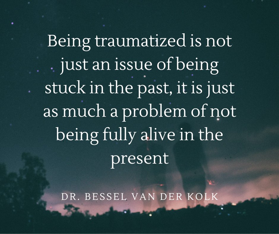 TraumaRecovery_'s tweet photo. "Being traumatized is not just an issue of being stuck in the past, it is just as much a problem of not being fully alive in the present"  - Dr. Bessel van der Kolk

Learn More -> https://t.co/8GaLXwRKCO

#love #loveislove #trauma #recovery #traumarecovery #medicine #cure https://t.co/GNHCFrVFqY