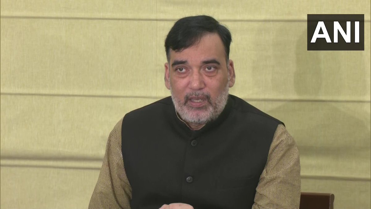 ANI's tweet image. I appeal to people, if possible work from home &amp;amp; avoid taking out Pvt vehicles. 50% of the pollution is from vehicles. People shouldn&apos;t burst crackers. Stubble burning in Punjab is happening due to Centre as they didn&apos;t support Punjab govt, farmers to stop it: Delhi Min G Rai