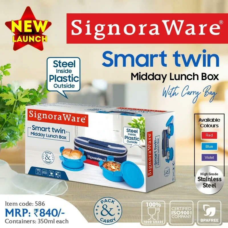 SignoraWare's tweet photo. Make the smart move with Smart Twin Midday Lunch Box
#signoraware #smarttwinlunchbox #smarttwinmidday #smarttwin #middaylunchbox #lunchbox #midday #steellunchboxwithlid #lunchbox #innersteelbody #steel #virginplasticlids #school #college #office #sharelunch #multiplecolours https://t.co/0JPzPsSHsx
