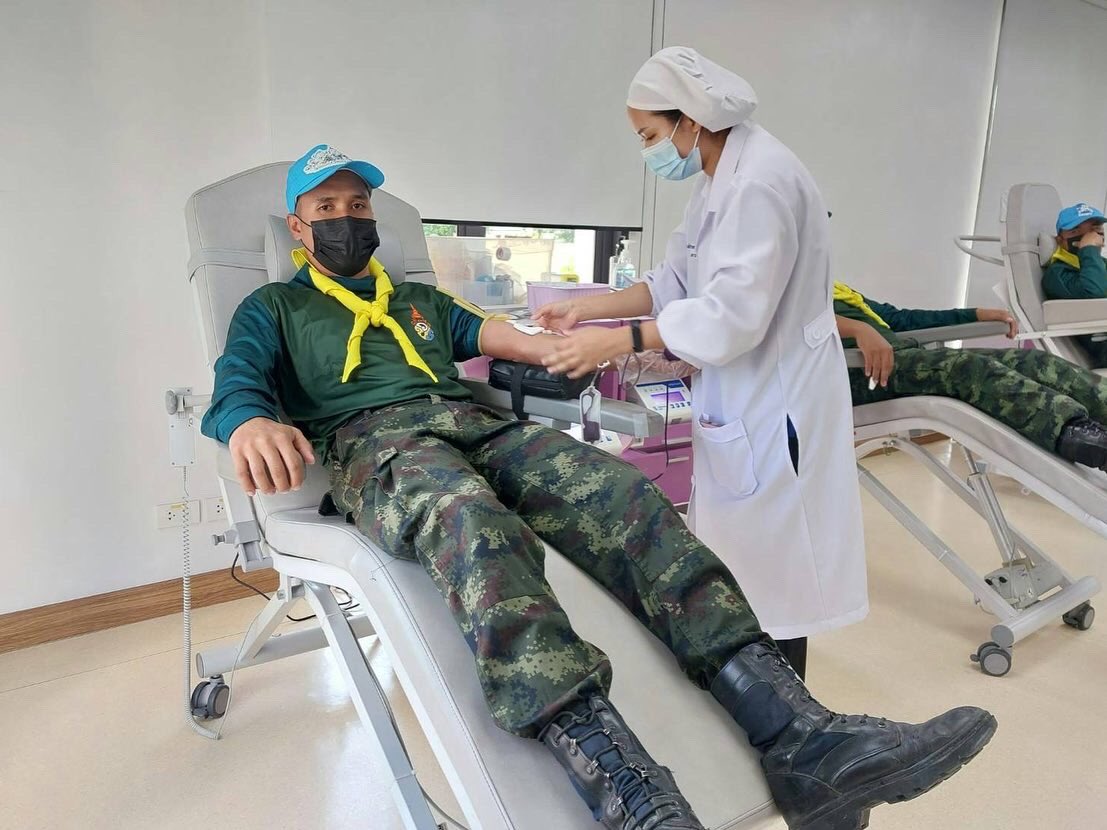 ascom2army2's tweet image. วันที่ 2 พ.ย. 65 บชร.2 โดย พัน.สบร.22 บชร.2 จัดกำลังพลบริจาคโลหิตตามโครงการ “บริจาคโลหิต จิตอาสา เพื่อชาติ” ของ ทบ. บริจาคได้จำนวน 5 นาย ได้ปริมาณโลหิต 2,250 ซีซี ณ ภาคบริการโลหิตแห่งชาติที่ 5  สภากาชาดไทย ต.หนองบัวศาลา อ.เมือง จว.น.ม.
#กองทัพภาคที่2
#กองบัญชาการช่วยรบที่2