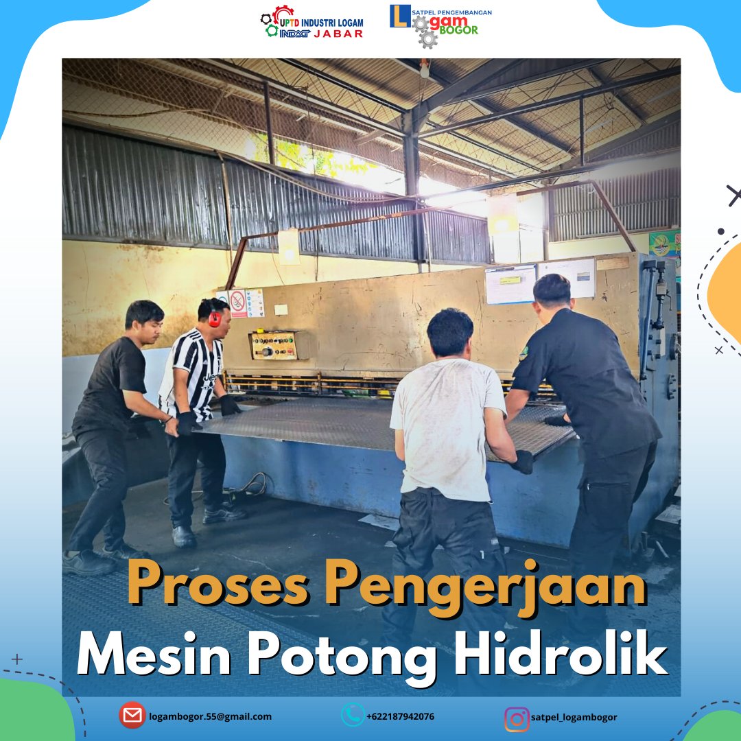 LogamBogor's tweet photo. Proses pelayanan Mesin Potong Hidrolik di Satpel PIL Bogor

Jika #dulurlogam ada yang ingin menggunakan jasa layanan kami,bisa hubungi kontak yg minlog cantumkan ya

CP :
(021) 87942076
Hp. 081210150445

IG: satpel_logambogor
FB: Satpel Logam Bogor

#layanan #mesin #disperindag https://t.co/Aat2k5ppQZ