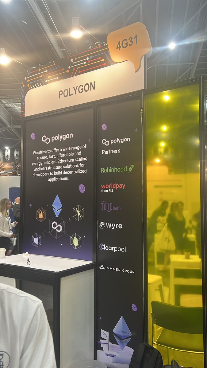 mrcapo86's tweet photo. At the #Polygon booth right now to meeting with them. #NFTBOOKS #NFTBS https://t.co/V7O54F5VUj