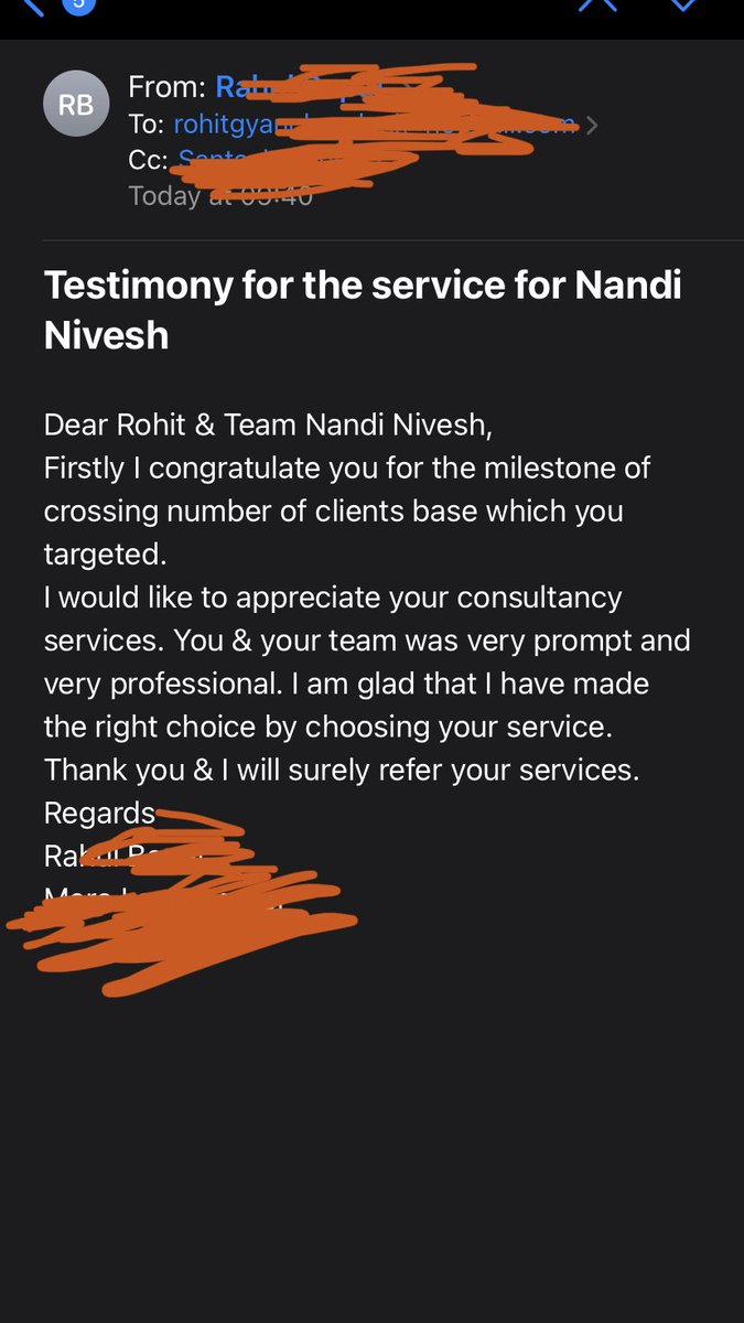Received this client testimonial in the morning today.

Such a positive start to the day at work 😍😍.
