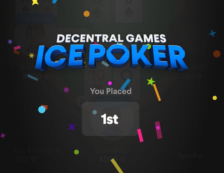 SnowCrabCrypto's tweet photo. I just won 1st place in a Decentral Games ICE Poker Tournament https://t.co/fVjmJ3ZQsd