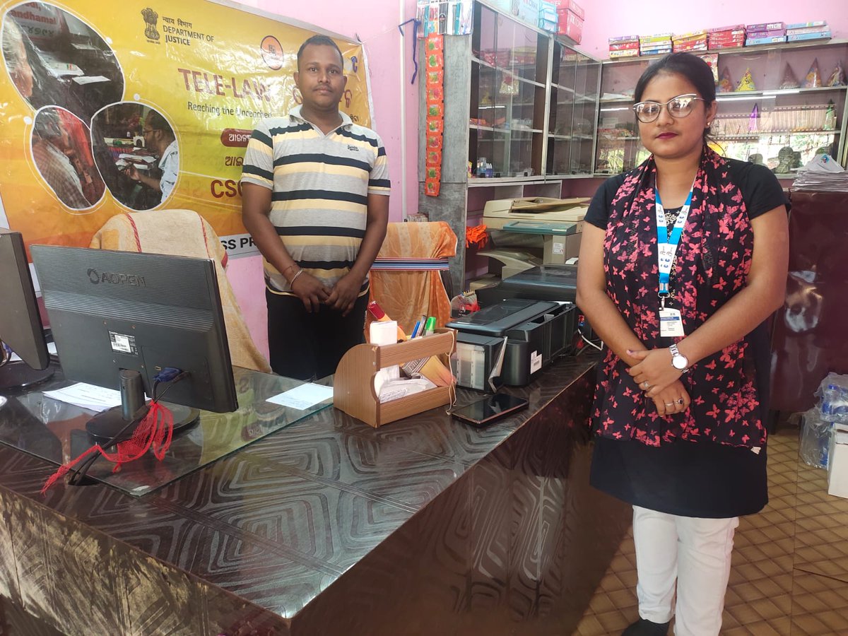 CSC Panel lawyers of Odisha Visited few CSC centers of Dhenkanal district and discussed with VLEs and PLVs about Tele-law .<a href="/SwornaprabhaSi1/">Swornaprabha Singh</a> <a href="/l_Smrity/">Lay Smrity (लय स्मृति)</a>  <a href="/ceo_csc/">CEO_CSC e-Governance</a> <a href="/PatankarRishi/">Rishikesh Patankar</a> <a href="/CSCegov_/">CSCeGov</a> <a href="/OdishaSpv/">CSC SPV Odisha</a> <a href="/Tele_Law/">Tele-law</a> <a href="/KirenRijiju/">Kiren Rijiju</a>