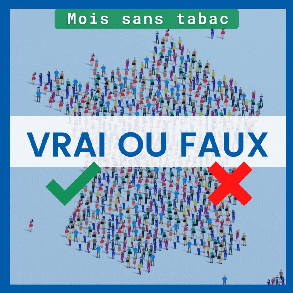 [#MoisSansTabac] 1️⃣/4️⃣ des français déclarent fumer tous les jours. VRAI ou FAUX ?
Répondez en commentaire et rendez-vous à 18h pour découvrir la réponse !