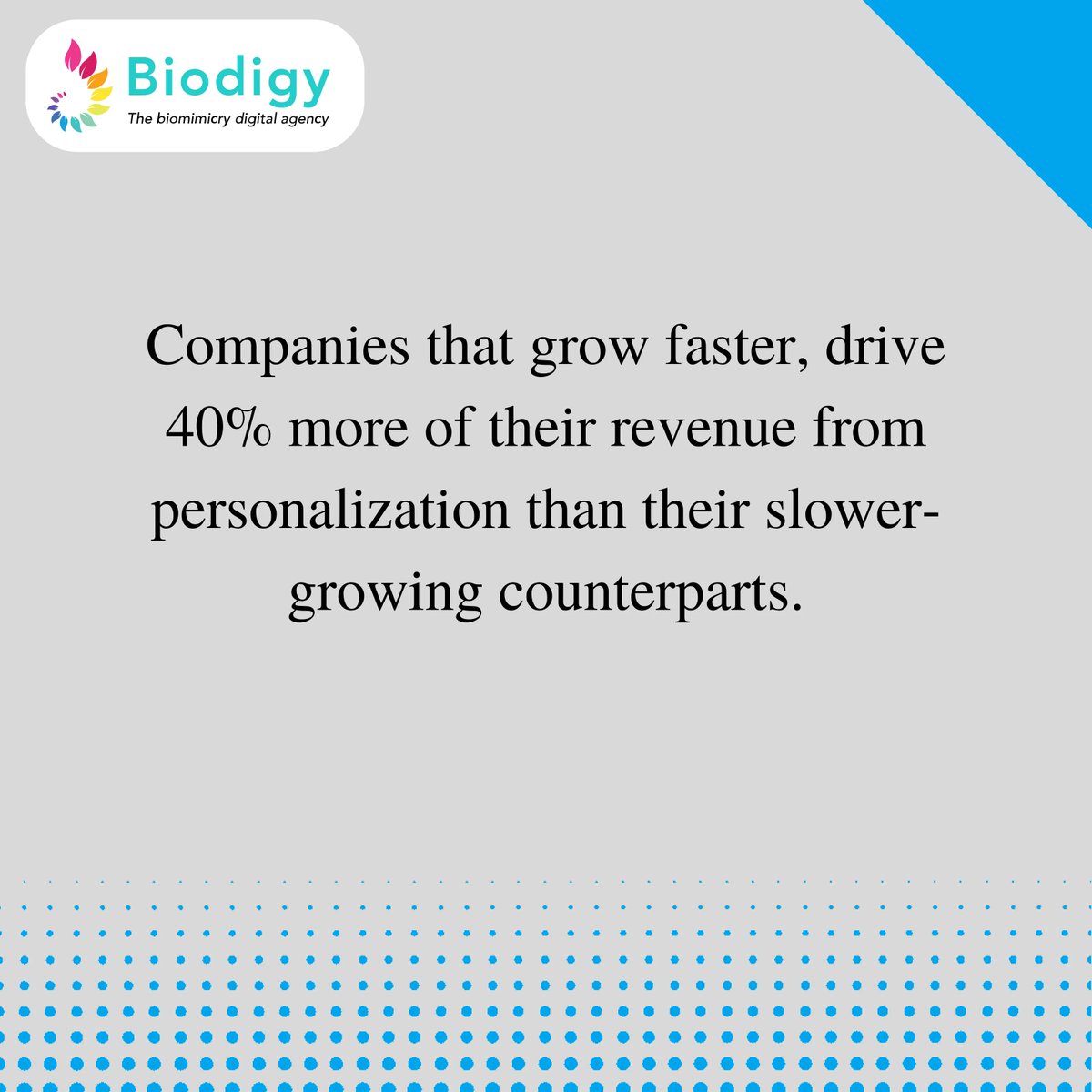 🤳In an age where we're all connected digitally, there's no excuse NOT to personalize your marketing efforts. 

😉If you need help, you know where to find us: buff.ly/3DeSYjA 

#biodigy #marketing #digitalmarketing #personalization #strategy