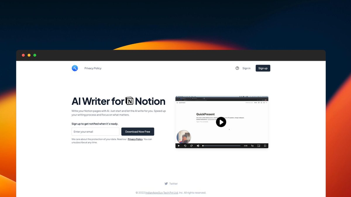IndianAppGuy's tweet image. I build chrome extension to plug GPT-3 into all of my writing in @NotionHQ
it's live 🥳 and available to use for absolutely free 
try now at : webcopilot .co 
#buildinpublic