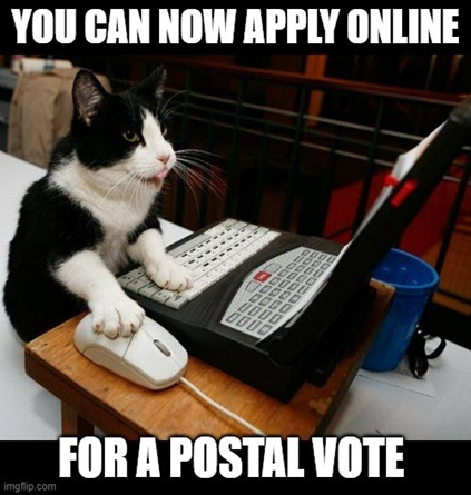 Online postal vote applications are now open! If you prefer to vote by post or you can't get to a voting centre, jump online to get a ballot pack mailed from 14 Nov. Paper copies are also at Aus Post outlets if you prefer old school 😎 #VicVotes #SE2022 vec.vic.gov.au/postalvote