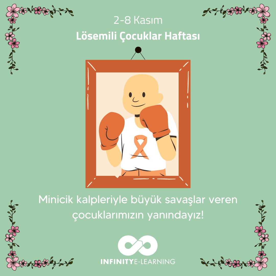 ilkayozuturk's tweet photo. Infinity E-Learning olarak 2-8 Kasım Lösemili Çocuklar Haftası'nda farkındalık yaratıyoruz. Biz de lösemili çocukların yanındayız.
#infinityelearning #hizliegitim #losemi #cocuklar #kanser https://t.co/8S23caU3w5