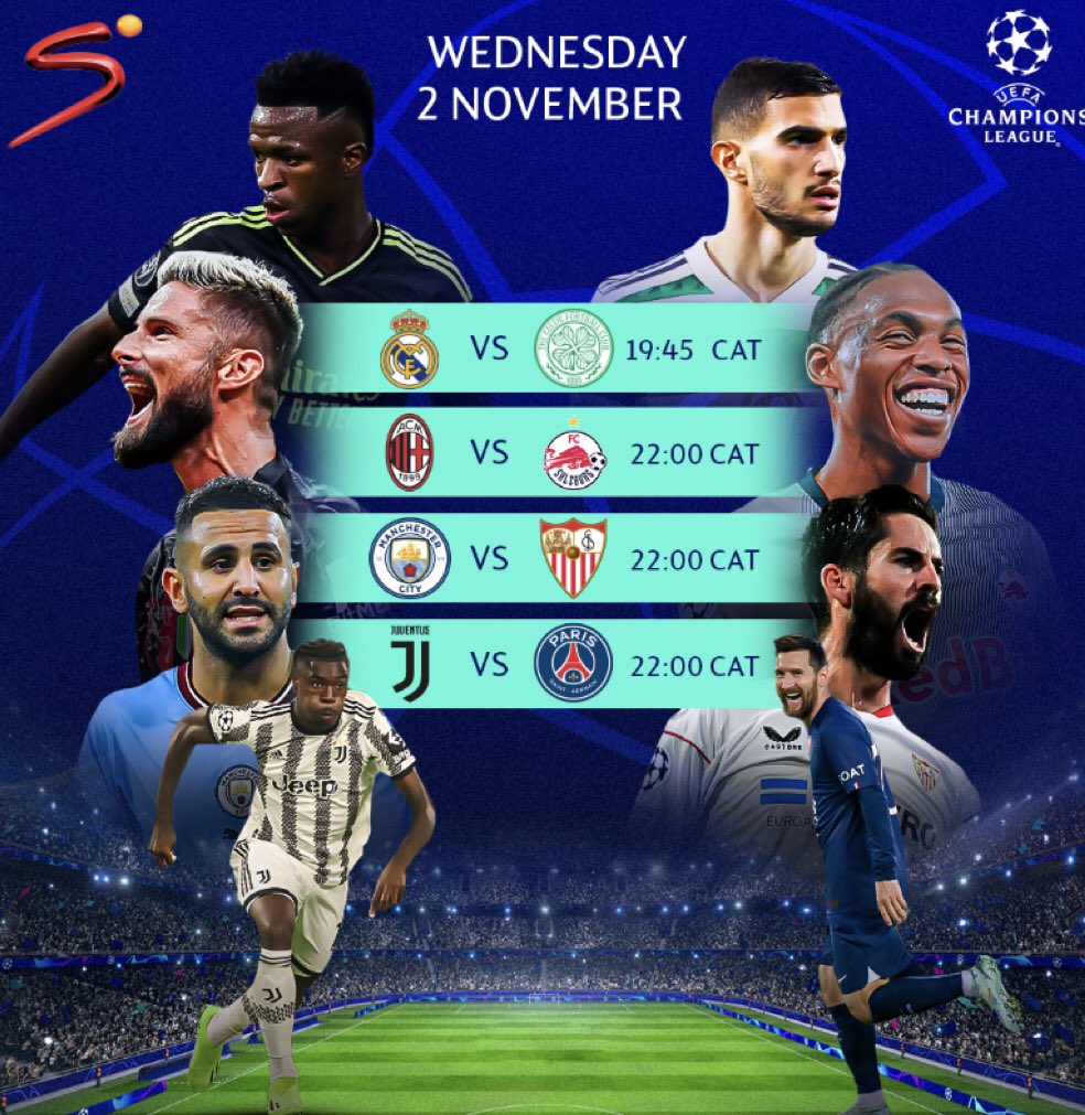 The final night of #UCL group-stage action is here! We've got all the permutations ✍

Don’t miss tonight on DStv.