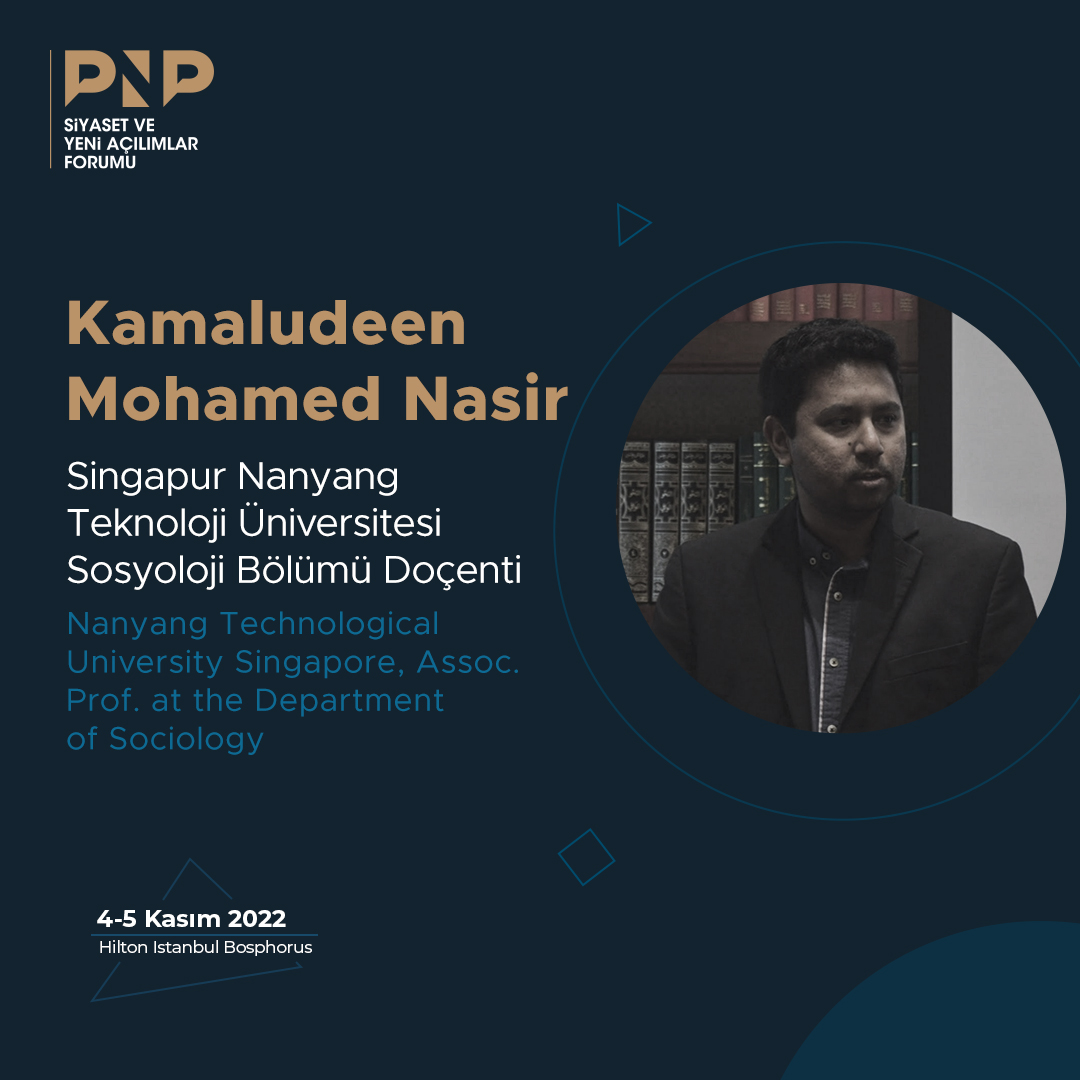 PNPForum's tweet photo. 📌 Doç. Dr. Kamaludeen Mohamed Nasir
Singapur Nanyang Teknoloji Üniversitesi Sosyoloji Bölümü Doçenti
Nanyang Technological University Singapore, Assoc. Prof. at the Department of Sociology

#RethinkingPolitics
#PoliticsforAll https://t.co/q8lOOvYihY