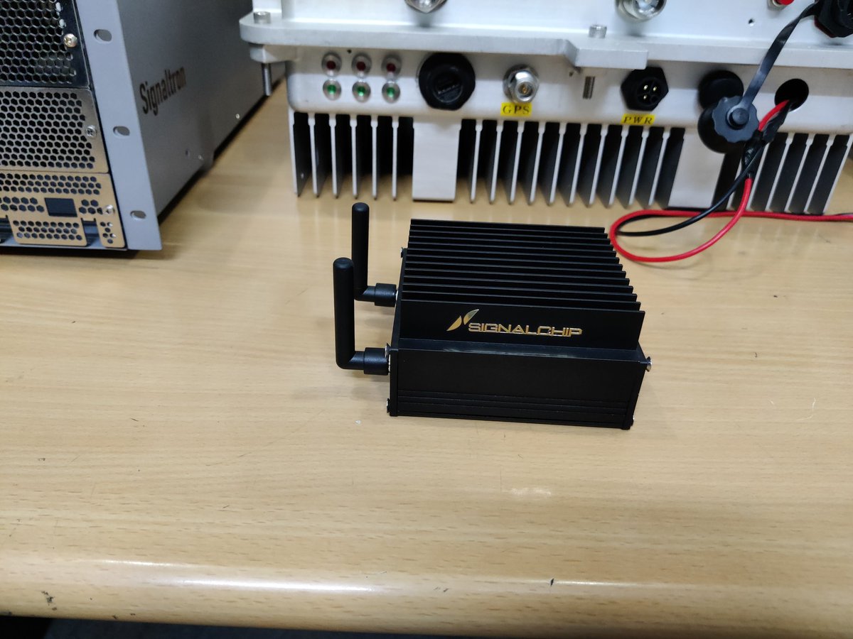 svembu's tweet photo. Visited Signalchip today in Bengaluru. Here are some of the 4G/5G systems built by Signaltron that incorporate the Agumbe chip.

I am very proud of the world-class work done by this team and the immense leap in our technology capabilities this signifies. https://t.co/wjF5Wgz4XN
