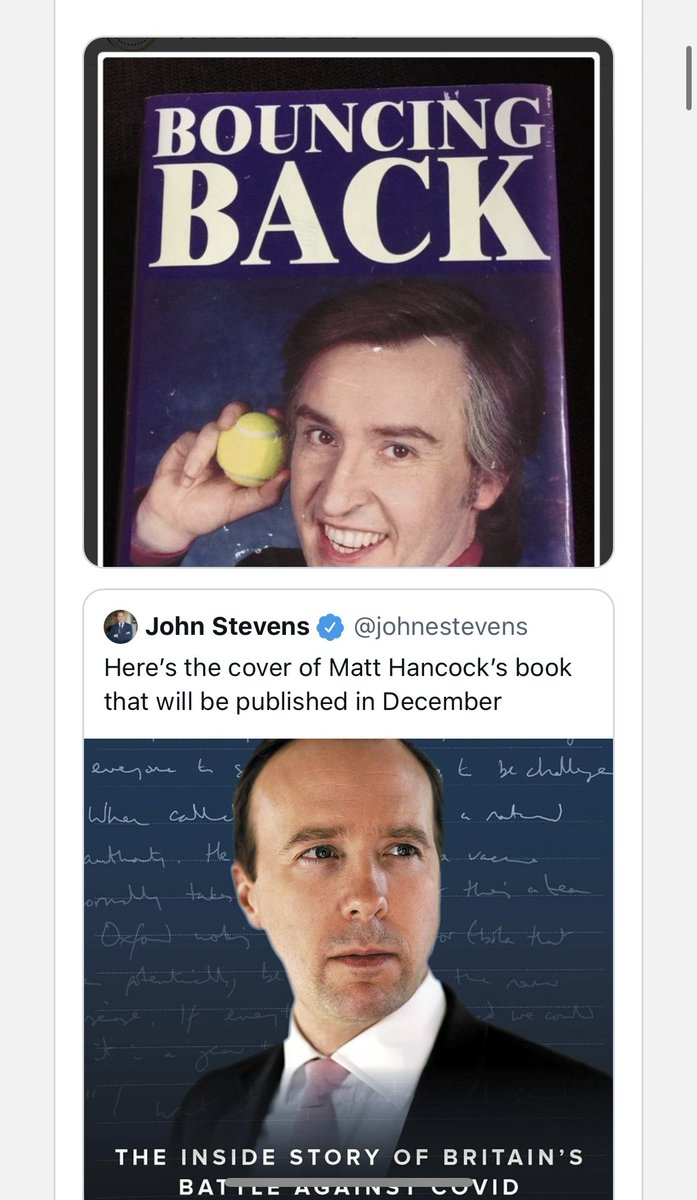 luciecave's tweet photo. Off to @lorraine to discuss the genius/ gruesome booking that is #MattHancock on @imacelebrity … and the fact his book cover has gone #fullpartridge #ImACeleb https://t.co/LjGsf7ZOvt