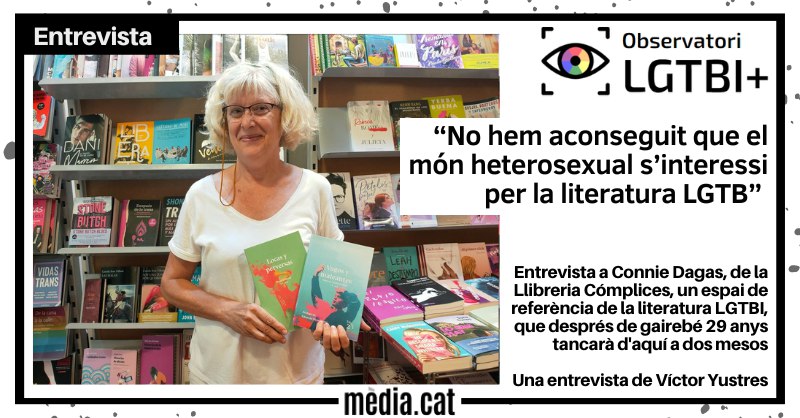 📚La <a href="/ComplicesLibre/">Librería Cómplices</a> abaixarà la persiana després de 29anys. Converso a <a href="/MediacatCat/">Mèdia.cat - Observatori Crític dels Mitjans</a> amb la Connie Dagas, una de les fundadores, sobre els inicis a la Barcelona dels 90, l’evolució de la literatura LGTBI i el poc interès dels mitjans i del món heterosexual media.cat/2022/11/02/no-…