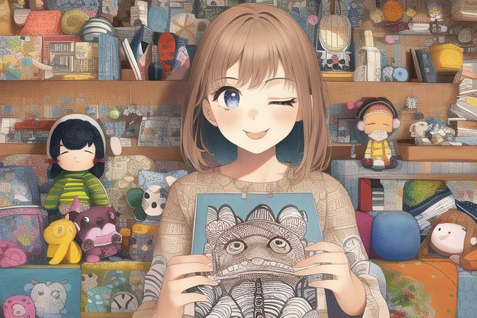 玩具箱の中で育った少女たち  呪文は1枚目のALT。ネガティブは無し。 768x512   ddim #NovelAI #NovelAIDiffusion