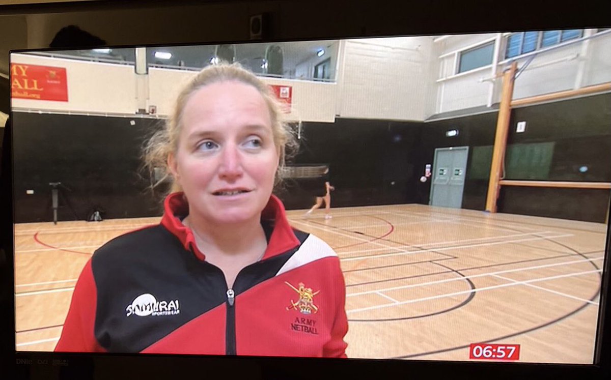 army_netball's tweet photo. Just watching @BBCBreakfast this morning and our Netball Director Lt Col Ellis appears on it with our Mens team!! How cool is that?! 

@Army_Engagement @ArmySportASCB @EnglandMMNA 

#Netballforall #ArmyNetball #Netball https://t.co/fCB6PpEKi4