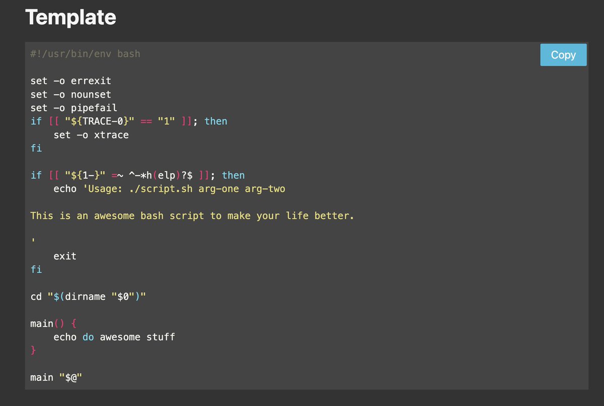 alexsoyes's tweet image. En tant que développeur on utilise souvent des scripts #shell (souvent #bash d&apos;ailleurs).

Voici un guide à mettre en favoris ⭐ de 15 bonnes pratiques (avec un template).

sharats.me/posts/shell-sc…