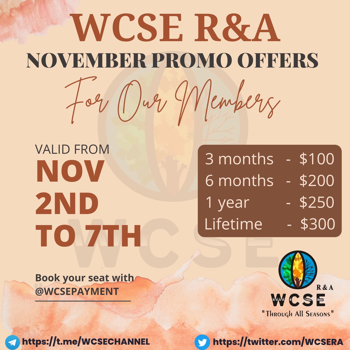 Wesladresearch's tweet photo. WCSE November Promo
#Bitcoin #BTC #Cryptocurrency #Crypto #Ethereum #Blockchain #Trading #Altcoins #investing #cryptocharts #coinanalysis #hold #eth #xrp #wcsebot #wcse #wcsetalks #wcsechannel https://t.co/UHDzDvIG1Q