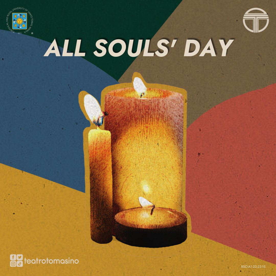 Ang Araw ng mga Kaluluwa ay paalala ng mga masasayang alaalang iniwan ng ating namayapang mahal sa buhay kaya naman ipagdasal natin ang kanilang mga kaluluwa.

#HulmaManlilikha
#TeatroTomasino45

Board by Anthony Dapiton
Caption by Marielle Huelgas