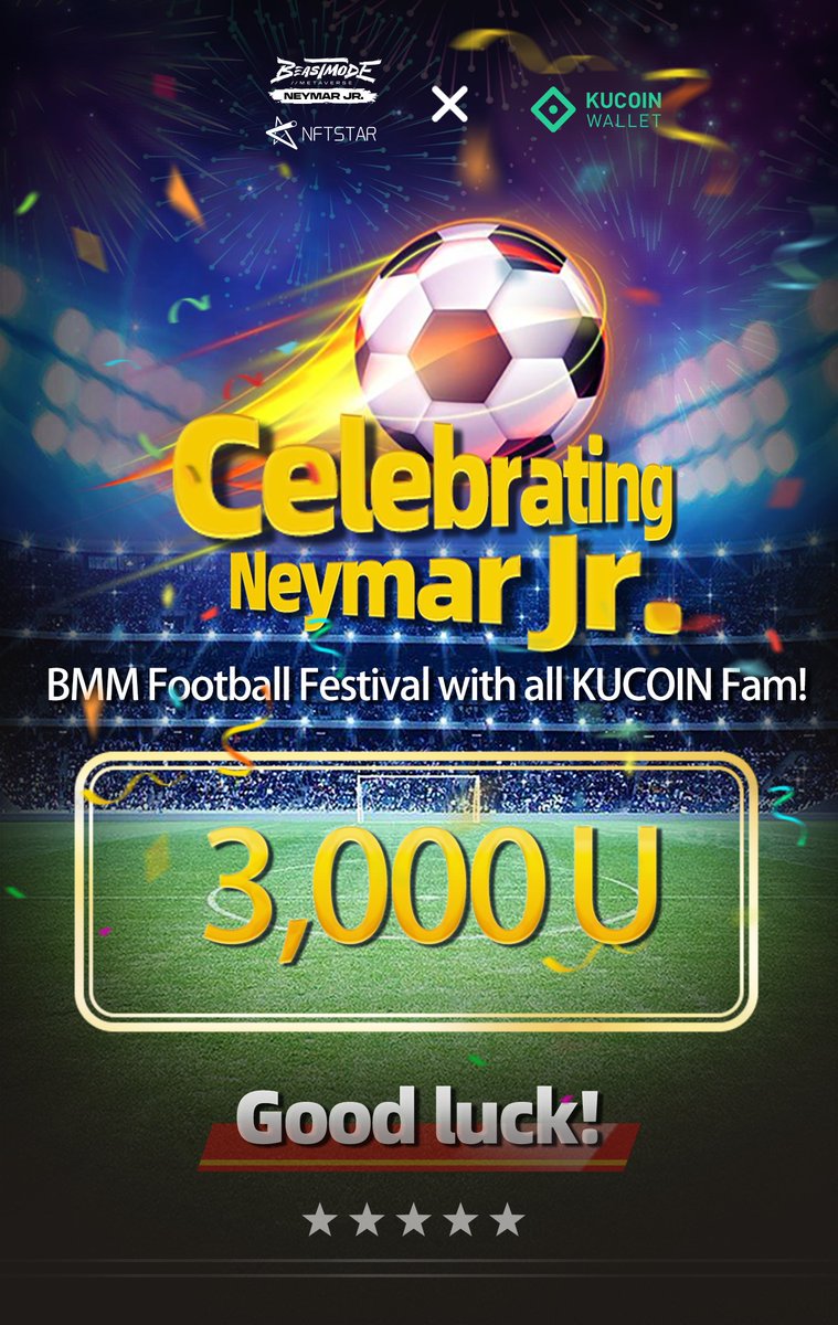 HaloDotSocial's tweet photo. 📢@KuWallet 3,000 $USDT raffle with @THENFTSTAR!

Looking forward to the upcoming #Beastmode Metaverse x #Neymar Jr. HUMAN Drop!

🔹Raffle:https://t.co/WI1T94M9ZW

🔹JungleVIBES Free Mint: https://t.co/crocoTfOyI

#KuCoin #NFTSTAR #NFT #KuCoinWallet https://t.co/d7n4vw5MJS